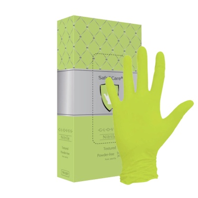 Перчатки смотровые нитриловые Safe&Care TN 327 лайм