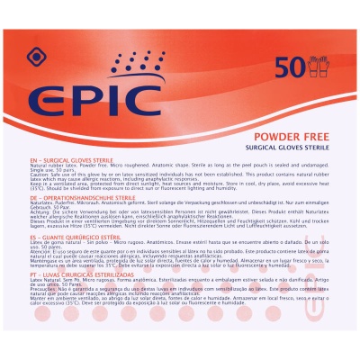 01472-2 Перчатки медицинские хирургические стерильные латексные EPIC SG PF