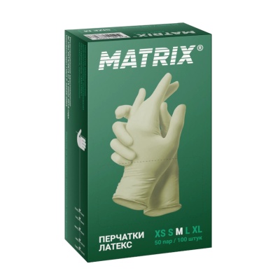 02130-2 Перчатки латексные смотровые неопудренные Matrix Extra