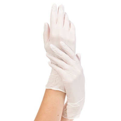 01135-5 Перчатки нитриловые смотровые Benovy белые