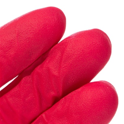 Перчатки нитриловые  красные