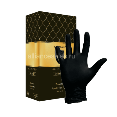 Перчатки смотровые нитриловые Safe&Care LN 358 черные