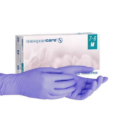 02003 Перчатки смотровые нитриловые Sempercare LN303 синий 1