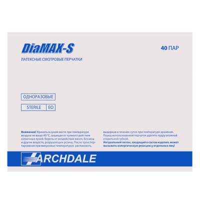 01211-2 Перчатки смотровые латексные DiaMAX-S опудренные стерильные