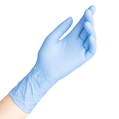 02213 Перчатки нитриловые медицинские Safe&Care ZN303 голубые 3