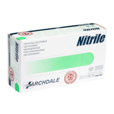 Перчатки смотровые нитриловые Archdale Nitrile 134 зеленые 01525-2