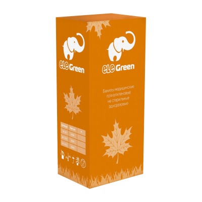 Бахилы медицинские одноразовые EleGreen прочные из полиэтилена с двойной резинкой