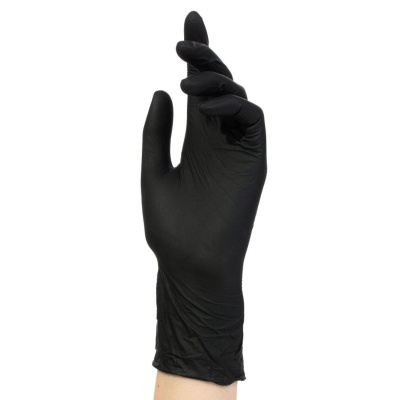 Перчатки нитриловые Basic Black черные 2