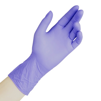 02182-3 Перчатки смотровые нитриловые Safe&Care XN303 фиолетовые