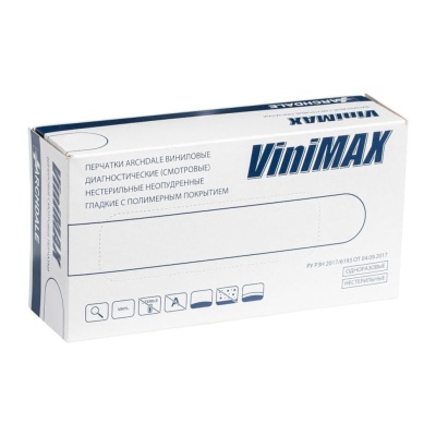 01639-3 Перчатки виниловые смотровые ViniMax прозрачные