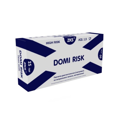 Перчатки смотровые латексные сверхпрочные ZKS High Risk сверхпрочные