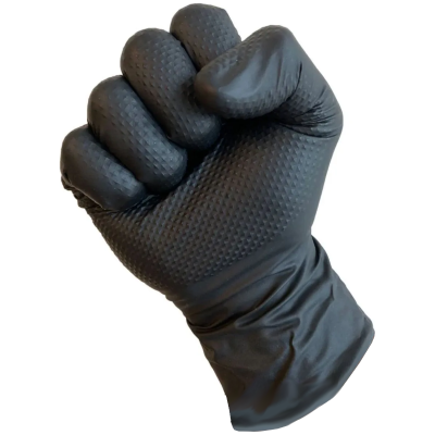 Перчатки нитриловые нестерильные SFM High Risk NX 180 Mega Tex Black черные 3