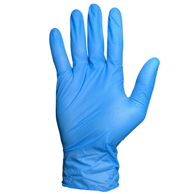 02188-3 Перчатки нитриловые плотные SuperMax голубые