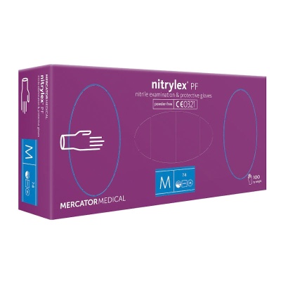 02039 2 Перчатки нитриловые смотровые Nitrylex PF Сomplete удлиненные фиолетовый