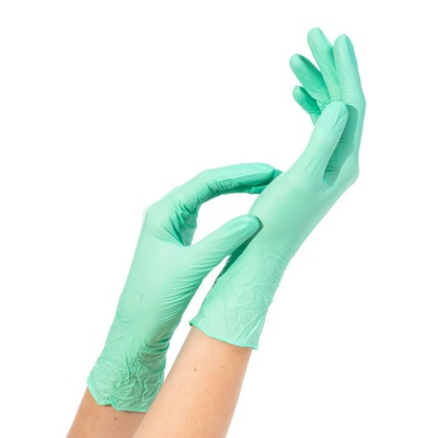 01104-3 Перчатки смотровые нитриловые NitriMax 134 зеленые