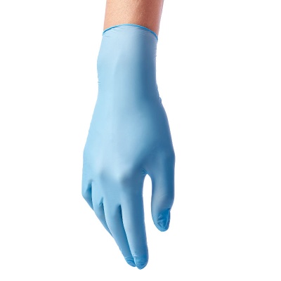 Перчатки нитриловые смотровые Benovy 4.4 голубые 01539-1