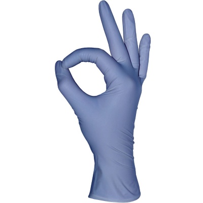 Перчатки mediOK смотровые виниловые неопудренные гладкие нестерильные одноразовые голубые 01870-3