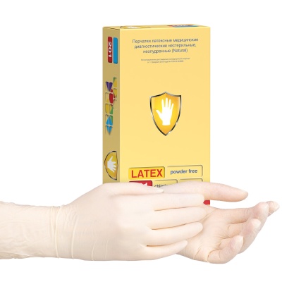 02232 Перчатки латексные смотровые неопудренные Safe&Care XL201 3