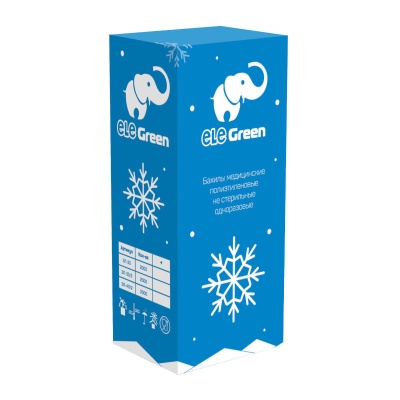 Бахилы медицинские одноразовые из полиэтилена с двойной резинкой