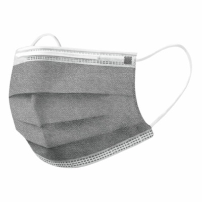 Маски защитные четырехслойные Safety темно-серые с угольным фильтром