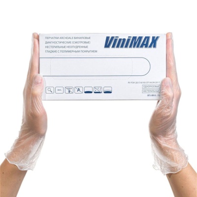 01639-1 Перчатки виниловые смотровые ViniMax прозрачные