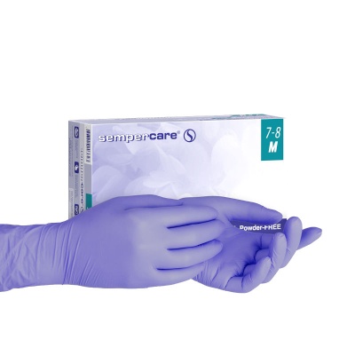 02031 Перчатки нитриловые смотровые Sempercare LN307 2фиолетовые